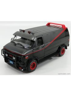   Greenlight - Gmc Vandura Cargo G.Series Van - A-Team - 1983 Black Grey Met Red