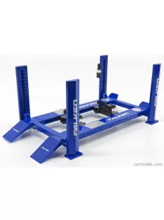   Greenlight - Accessories Falken Garage Set Officina - Ponte Sollevatore Auto - Four Post Lift Blue
