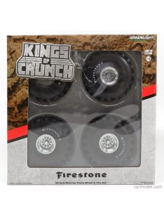   Greenlight - Accessories Set 4X Wheels Firestone Monster Truck - Set 4 Ruote Silver Black