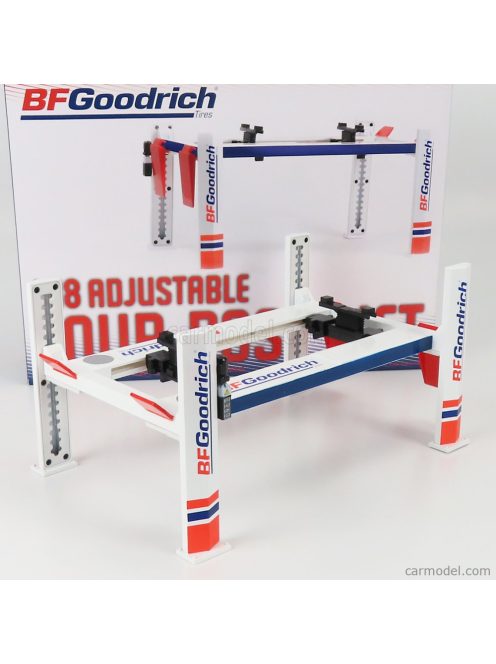 Greenlight - Accessories Bf Goodrich Garage Set Officina - Ponte Sollevatore Auto - Four Post Lift White Orange