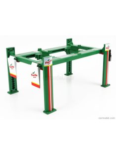   Greenlight - Accessories Turtle Wax Garage Set Officina - Ponte Sollevatore Auto - Four Post Lift Green