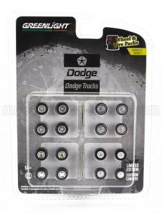   Greenlight - ACCESSORIES SET 16X WHEELS AND RIMS DODGE BLACK SILVER