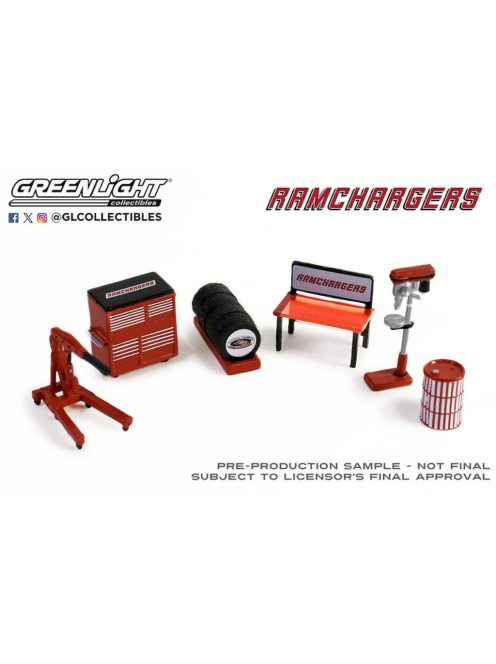 Greenlight - 1:64 Auto Body Shop - Ramchargers Solid Pack - Shop Tool Accessories Series 6 - GreenLight