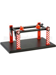   Greenlight - ACCESSORIES FIRESTONE GARAGE SET OFFICINA - PONTE SOLLEVATORE AUTO - FOUR POST LIFT RED WHITE