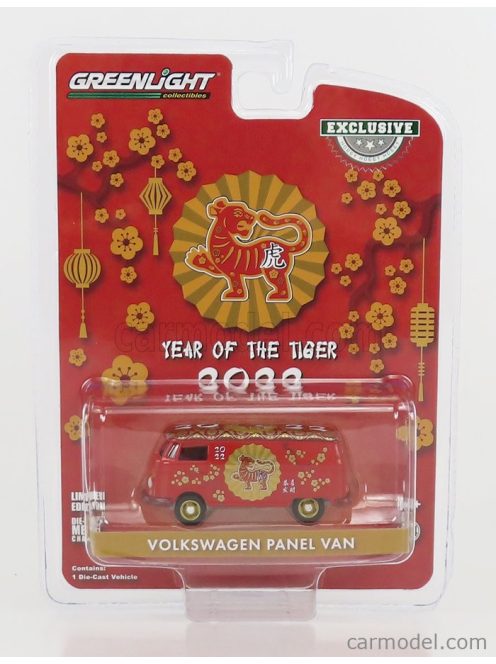 Greenlight - Volkswagen T1 Panel Van 1962 - Year Of The Tiger 2022 Red Gold