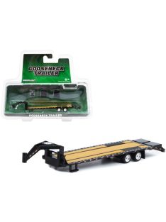   Greenlight - 1:64 Gooseneck Trailer - Primer Gray with Red and White Conspicuity Stripes (Hobby Exclusive) - GREENLIGHT
