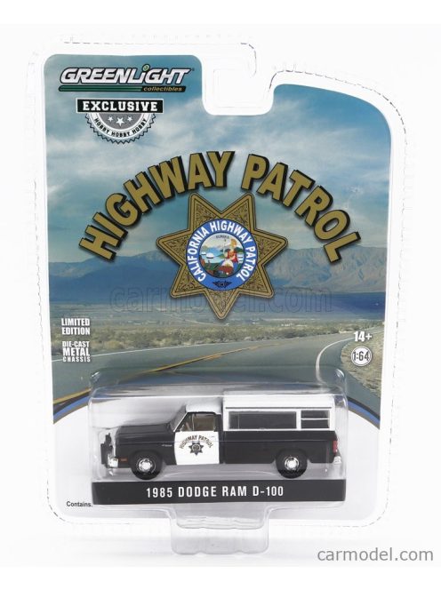 Greenlight - Dodge D-100 Ram Police Highway Patrol 1985 Black White