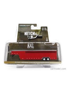   Greenlight - Trailer Rimorchio 26 Foot Livestock 2-Assi 2000 Red Silver