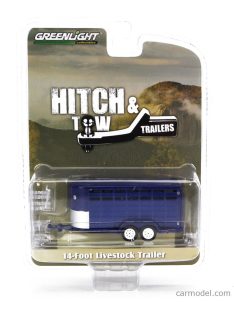   Greenlight - Trailer 14-Foot Livestock - Trasporto Animali Bestiame Blue