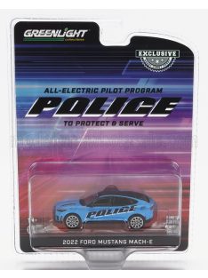   Greenlight - FORD USA MUSTANG MACH-E POLICE 2022 LIGHT BLUE BLACK