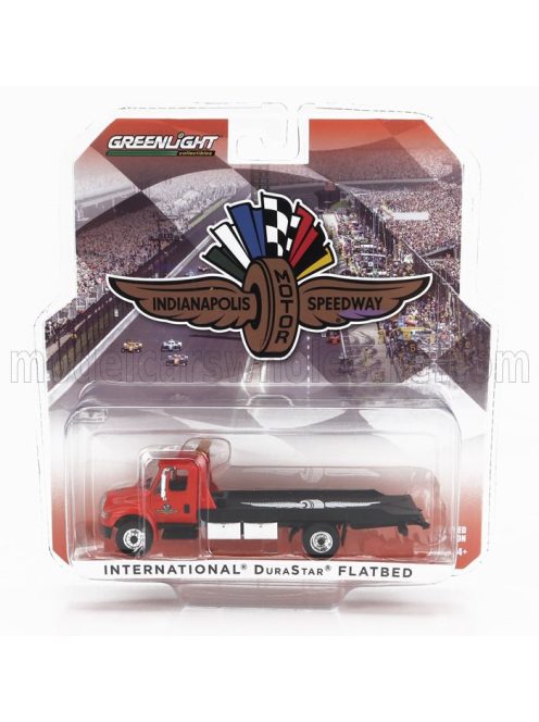 Greenlight - INTERNATIONAL DURASTAR 4400 CAR TRANSPORTER INDIANAPOLIS MOTOR SPEEDWAY 2008 RED BLACK