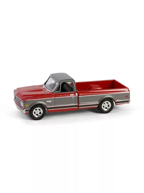 Greenlight - 1:64 1972 Chevy Cheyenne C10 Short Bed - Ruby Red and Gunmetal Gray (Hobby Exclusive) - GreenLight
