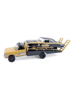  Greenlight - 1:64 1985 Dodge Ram D350 Ramp Truck - Hotton Speed Shop with 1965 Dodge Coronet - Hotton Speed Shop - H.D Trucks Series 26 - GreenLight