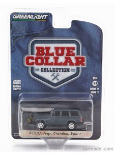   Greenlight - Jeep Cherokee Sport With Snow Plow Spazzaneve 2000 Green