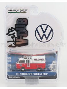   Greenlight - VOLKSWAGEN TYPE 2 DOUBLE CABINE RED CROWN 1969 RED WHITE