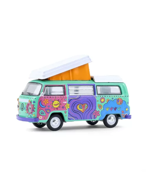 Greenlight - 1:64 1973 Volkswagen Type 2 Westfalia Campmobile - Music Festival Van - Club V-Dub Series 2
