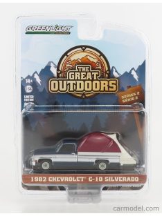   Greenlight - Chevrolet C-10 Silverado Pick-Up 1982 - The Great Outdoors Silver Blue