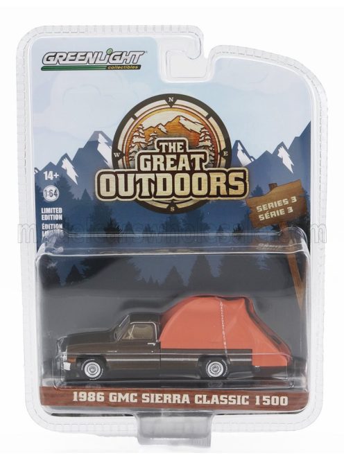 Greenlight - GMC SIERRA CLASSIC 1500 PICK-UP CAMPER 1986 BROWN