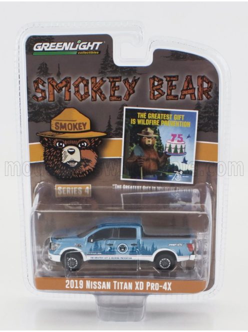 Greenlight - NISSAN TITAN XD PRO-X4 PICK-UP 2019 - SMOKEY BEAR LIGHT BLUE