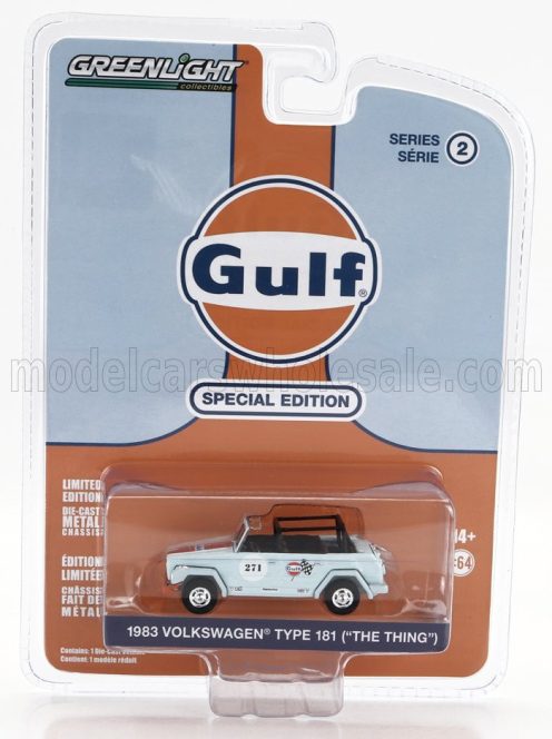 Greenlight - VOLKSWAGEN TYPE 181 THING GULF 1983 LIGHT BLUE ORANGE