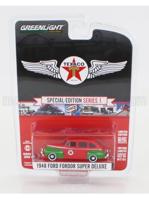 Greenlight - FORD USA FORDOR SUPER DELUXE TEXACO 1948 RED GREEN