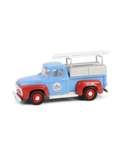 Greenlight - 1:64 1956 Ford F-100 with Tool Boxes and Ladders Solid Pack - Chevron Special Edition Series 1 - GreenLight
