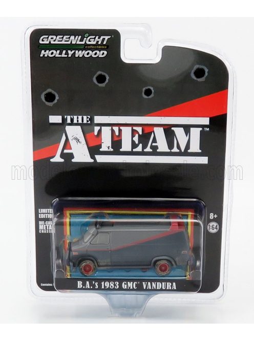 Greenlight - GMC VANDURA CARGO G.SERIES VAN WEATHERED VERSION 1983 - THE A-TEAM BLACK RED