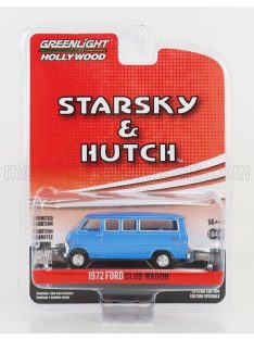   Greenlight - FORD USA CLUB WAGON MINIBUS 1972 - STARSKY & HUTCH BLUE MET