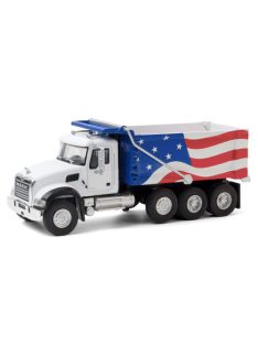   GREENLIGHT - S.D. Trucks Series 11 - 2019 Mack Granite Dump Truck - Red, White and Blue Solid Pack