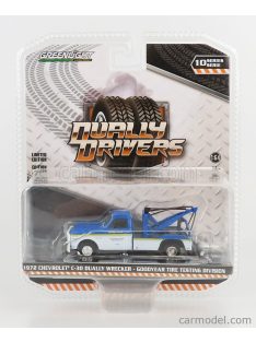   Greenlight - Chevrolet C-30 Truck Carro Attrezzi - Wrecker Road Service Goodyear 1972 White Blue