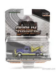   Greenlight - Chevrolet C-30 Pick-Up Michelin Service Center Carro Attrezzi - Wrecker Road Service 1967 Blue Yellow