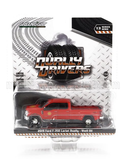 Greenlight - FORD USA F-350 BOUBLE CABINE PICK-UP SHELL OIL 2019 RED