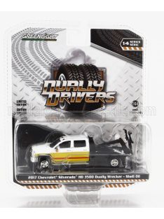   Greenlight - CHEVROLET SILVERADO 3500HD PICK-UP WRECKER CARRO ATTREZZI - WRECKER ROAD SERVICE SHELL OIL 2017 WHITE YELLOW BLACK