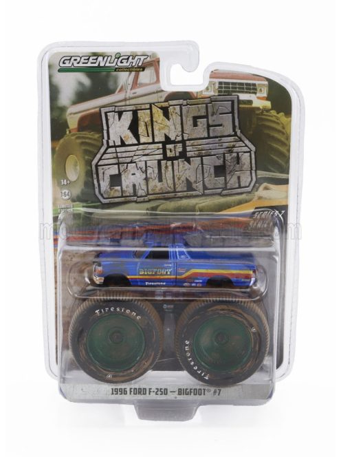 Greenlight - FORD USA F-250 BIGFOOT MONSTER 1996 - GREEN WHEELS BLUE GREEN