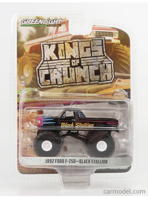 Greenlight - Ford Usa F-250 Pick-Up Bigfoot Monster Truck Black Stallion 1992 Black