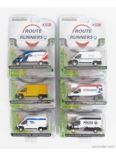   Greenlight - Dodge Set Assortment 6 Pieces - Ram Promaster Mopar Van 2014 - 2500 Van 2021 - Ram Ambulance 2018 - Ford England Transit Van Ford Parts 2019 - Transit Van Bfgoodrich 2017 - Transit Van Police 2019 Various
