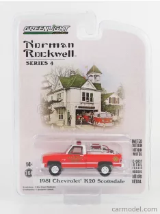   Greenlight - Chevrolet K20 Pick-Up Scottsdale Fire Engine 1981 Red White