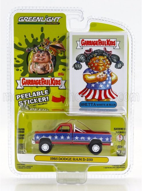 Greenlight - DODGE RAM D-250 PICK-UP RHETTA GARBAGE PAIL KIDS 1985 RED BLUE