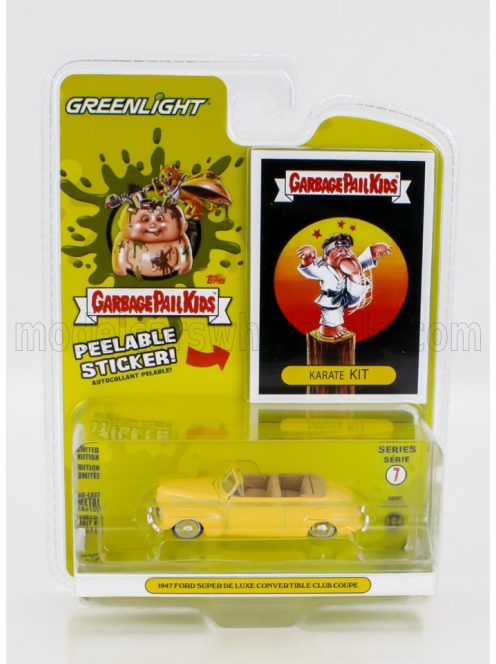 Greenlight - FORD USA SUPER DELUXE CABRIOLET OPEN 1947 - GARBAGE PAIL KIDS CREAM