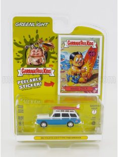   Greenlight - VOLKSWAGEN TYPE 3 SQUAREBACK 1961 WITH SURFBOARD - GARBAGE PAIL KIDS BLUE