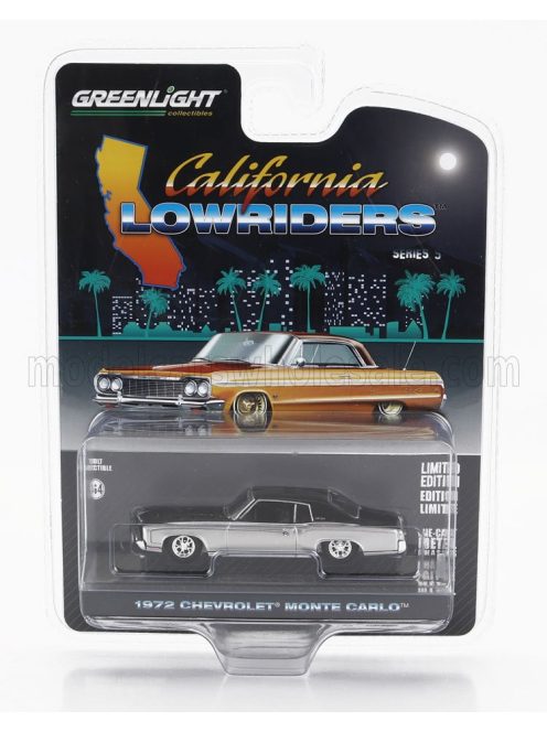 Greenlight - CHEVROLET MONTECARLO LOWRIDER 1972 SILVER BLACK