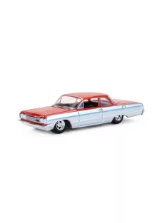   Greenlight - 1964 Chevrolet Biscayne Lowrider - Silver Metallic & Red Two-Tone - California Lowriders Series 7