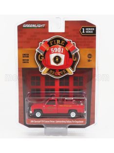   Greenlight - CHEVROLET C-20 CUSTOM DELUXE PICK-UP INDIANA FIRE ENGINE DEPARTMENT 1986 RED