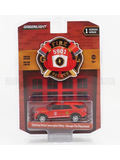 Greenlight - FORD USA UTILITY POLICE INTERCEPTOR CHICAGO FIRE ENGINE DEPARTMENT 2020 RED