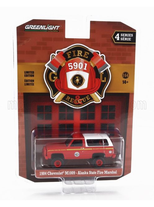 Greenlight - CHEVROLET M1009 ALASKA STATE FIRE ENGINE 1984 RED WHITE