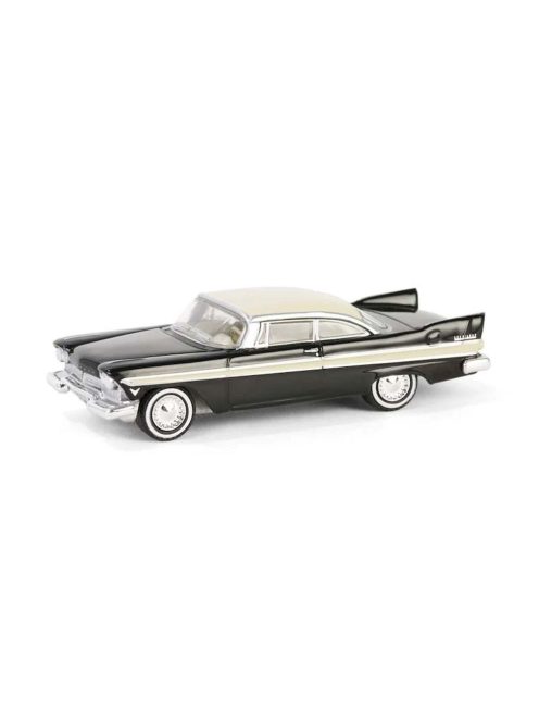 Greenlight - 1:64 1957 Plymouth Belvedere - Jet Black and Sand Dune White Solid Pack - Showroom Floor Series 6 - GreenLight