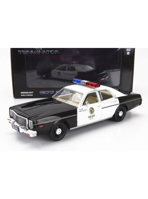 Greenlight - PLYMOUTH FURY METROPOLITAN POLICE 1977 - THE TERMINATOR BLACK WHITE