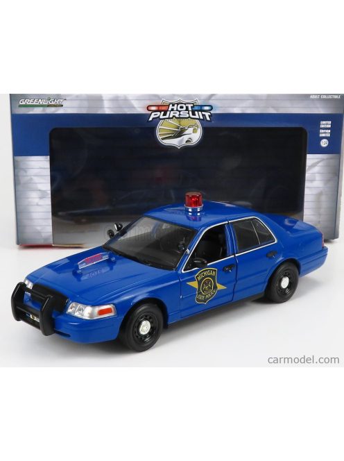 Greenlight - Ford Usa Crown Victoria Police Interceptor Michigan 2008 Blue
