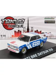   Greenlight - Datsun 510 Bre N 68 Racing 1972 P.Gregg White Blue