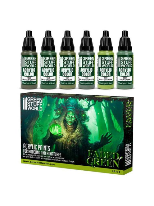 Grren Stuff World - Faded Green / Paint Set - Faded Green (6 pcs)